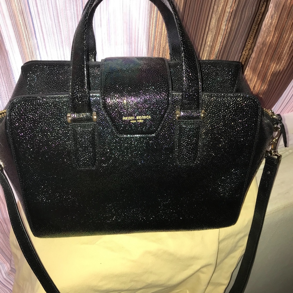 Henri Bendel Petrol Satchel Houston GM